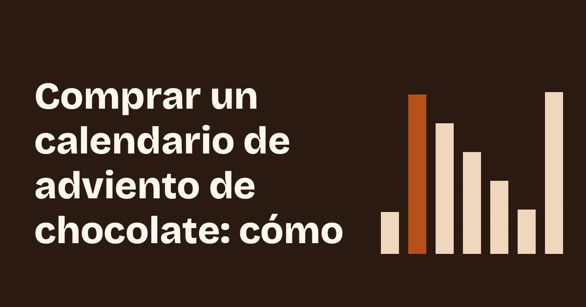 Calendario de adviento con puertas y chocolate sobre una mesa