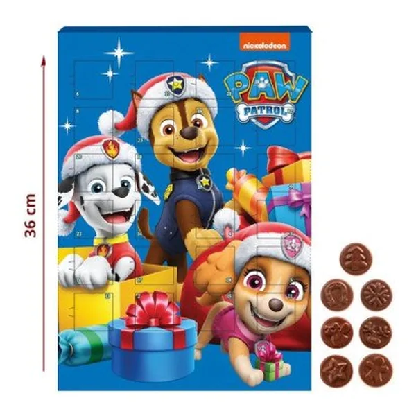 Calendario Adviento Chocolate Patrulla Canina 50gr Bip Candy