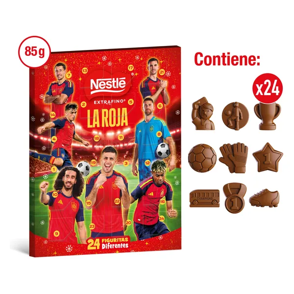 Calendario de Adviento Extrafino La Roja Nestlé 85 g (Ahorramas)
