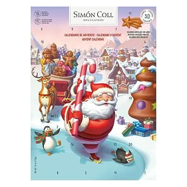 Calendario de Adviento Santa de Chocolate con Leche Simón Coll 216 g